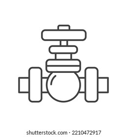 Valve simple linear icons on a white background