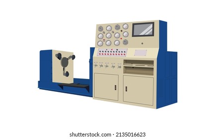 Valve Test Bench and Equitment desing. vector illustration