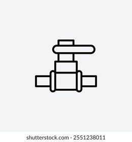 Valve thin liner icon isolated.