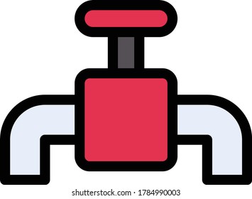 valve vector flat color icon 