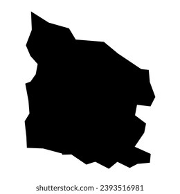 Mapa de la provincia de Valverde, división administrativa de la República Dominicana. Ilustración vectorial.