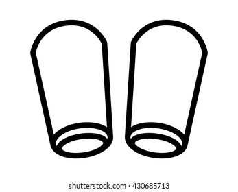 Vambraces or bracers arm guard line art vector icon for games and websites