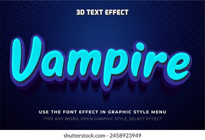 Vampire 3d editable text effect style