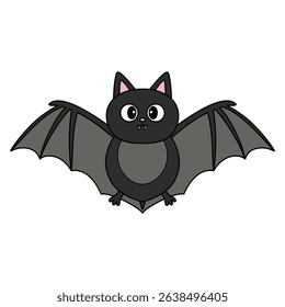 Vampire Bat cartoon on white background