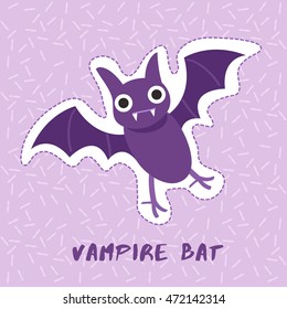 Vampire Bat : Cute Animal Set :  Vector Illustration