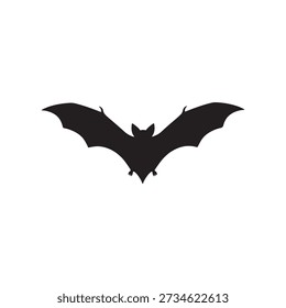 Vampire Bat Flying silhueta vetor design de ilustração plana no fundo branco