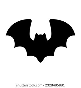Vampire bat halloween silhouette. vector illustration.