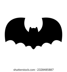 Vampire bat halloween silhouette. vector illustration.