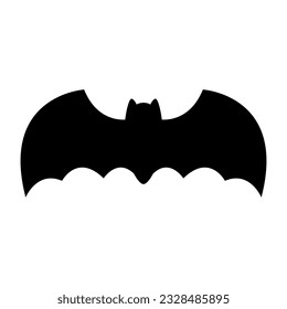 Silueta de halloween con murciélago de vampiros. ilustración vectorial.