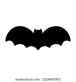 Silueta de halloween con murciélago de vampiros. ilustración vectorial.