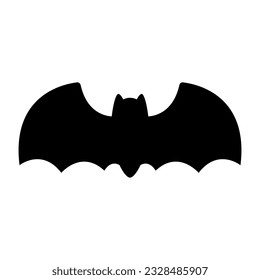Vampire bat halloween silhouette. vector illustration.