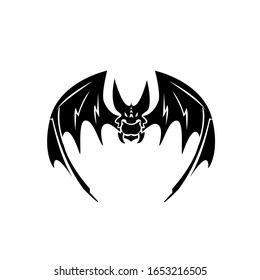 Vampire bat logo template is a simple halloween illustration symbol