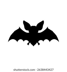 Vampire bat silhouette vector flat illustration design.