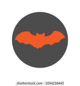 Vampire bat silhouette. Vector icon.