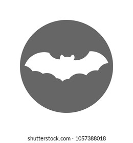 Vampire bat silhouette. Vector icon.