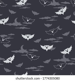 Vampire Bats Vector illustration Seamless Pattern