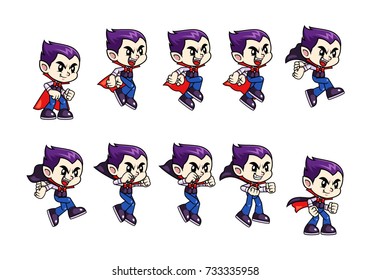 Vampire Boy Game Sprites Jump.
For side scrolling action adventure endless runner 2D mobile game.
