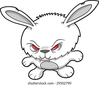 Vampire Bunny Rabbit Vector Illustration