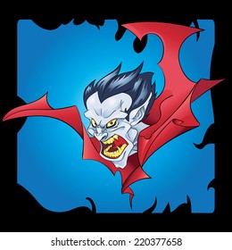 vampire bust halloween with background
