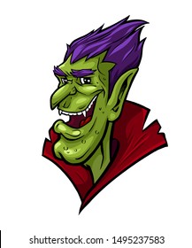 Vampire cartoon colorful vector illustratio. T shirt and sticker design art illustration. Tattoo art