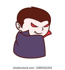 vampire cartoon illustration design with cloak