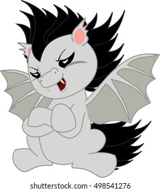 Vampire cartoon pony.