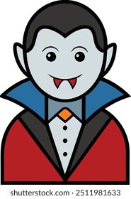 A vampire cartoon vector for Halloween