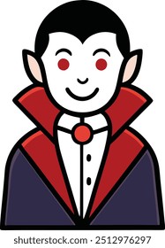 Um vetor de desenhos animados vampiro para o Halloween