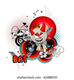 vampire cartoon vector illustration