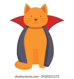 Vampire cat costume icon cartoon vector. Animal cute card. Funny kitten