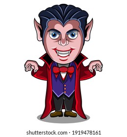 Diseño del logo de mascota de chicho de vampiro