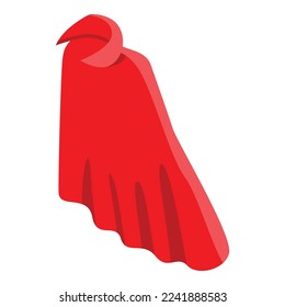 Vampire cloak icon isometric vector. Hero cape. Super mantle