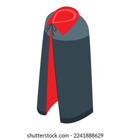 Vampire cloth icon isometric vector. Cloak cape. Robe back