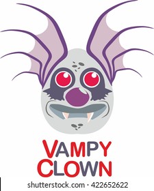 Vampire clown vector illustration