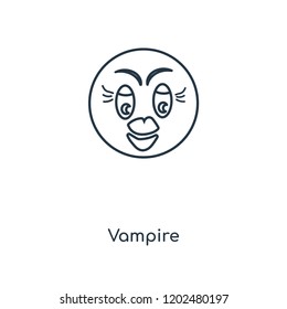 Vampire concept line icon. Linear Vampire concept outline symbol design. This simple element illustration can be used for web and mobile UI/UX.