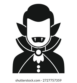Vampirzähler Dracula mit Fangzähnen, Symbolgrafik