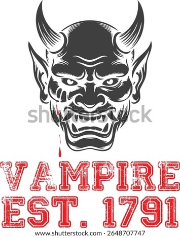Vampire Devil Illustration for Poster or Social Media