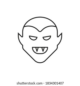 vampire, dracula icon element of halloween icon for mobile concept and web apps. Thin line vampire, dracula icon can be used for web and mobile. Premium icon on white background