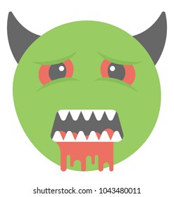 
Vampire Emoji Flat Icon
