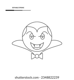 Vampire Emoji Icon Vector Design.