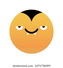 Vampire Emoticon. Halloween. Cute Emoji Isolated on a White Background. Vector Illustration For Backgrounds, Logos, Stickers, Labels, Tags And Other Design.