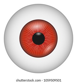 Vampire eye icon. Realistic illustration of vampire eye vector icon for web