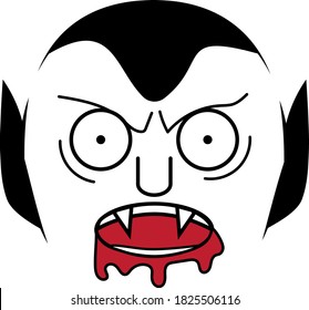 Vampire face. Halloween scary face vector