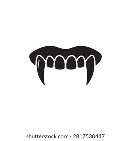 Vampire fangs icon isolated on white background.