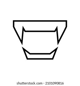 Vampire Fangs line icon, vector logo isolated on white background