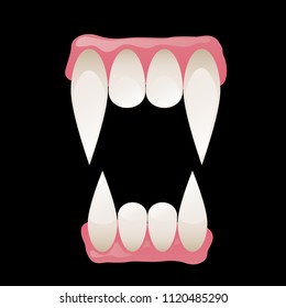 Vampire Fangs Vector Illustration