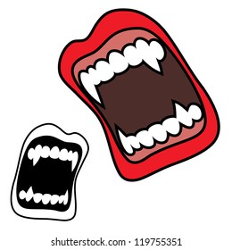 Vampire fangs - vector illustration