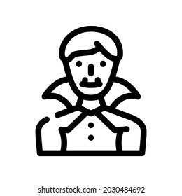 vampire fantasy character line icon vector. vampire fantasy character sign. isolated contour symbol black illustration