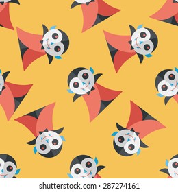 Vampire flat icon, eps10 seamless pattern background
