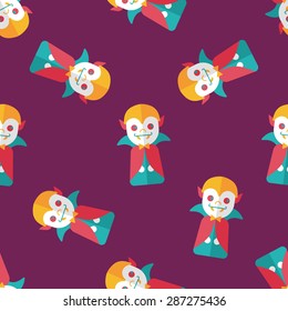 Vampire flat icon, eps10 seamless pattern background
